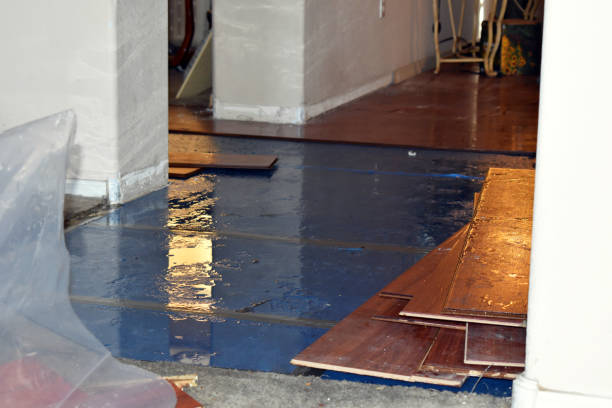Professional Water Damage Restoration technician working in Castaic, CA